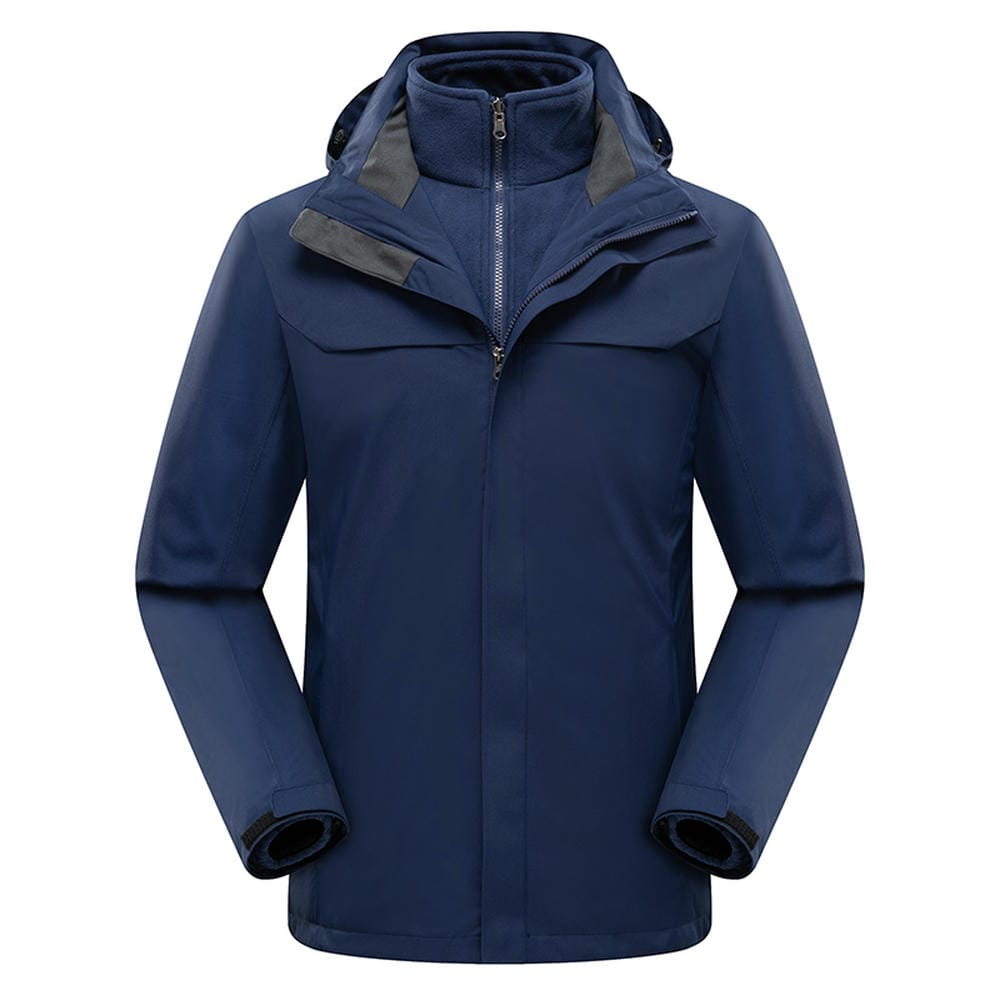 冬季高彈春亞紡男款壓膠三合一沖鋒衣